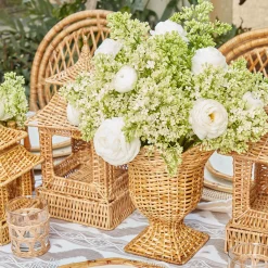 Year-round Decorations | Autumn Decorations<Mrs. Alice Rattan Pagoda & Urn Vase Set