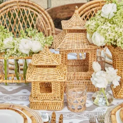 Year-round Decorations | Autumn Decorations<Mrs. Alice Rattan Pagoda & Urn Vase Set