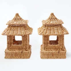 Year-round Decorations | Autumn Decorations<Mrs. Alice Rattan Pagoda & Urn Vase Set