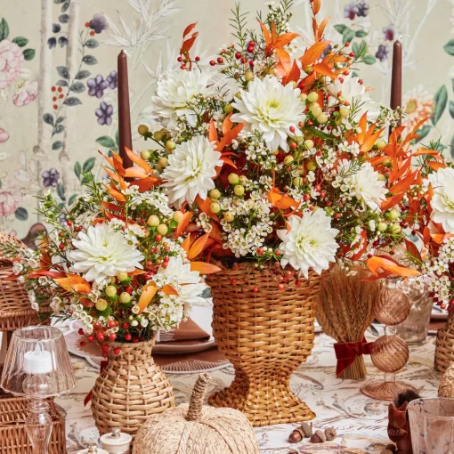 Year-round Decorations | Autumn Decorations<Mrs. Alice Rattan Pagoda & Urn Vase Set