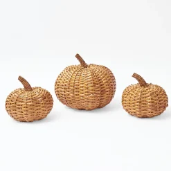 Autumn Decorations<Mrs. Alice Rattan Pumpkin Family
