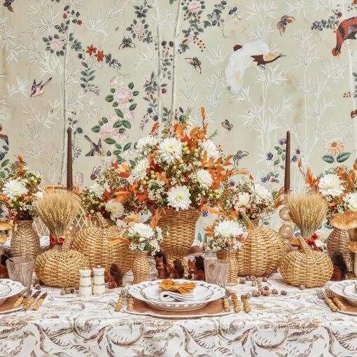 Autumn Decorations<Mrs. Alice Rattan Pumpkin Family