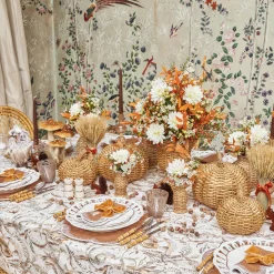 Autumn Decorations<Mrs. Alice Rattan Pumpkin Family