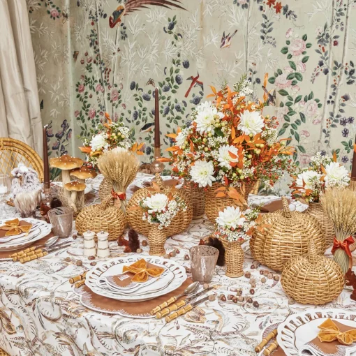 Autumn Decorations<Mrs. Alice Rattan Pumpkin Family