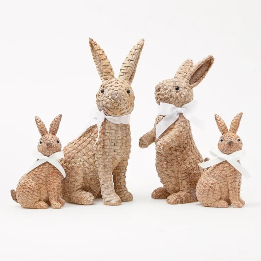 Spring Decorations<Mrs. Alice Rattan Rabbit Family
