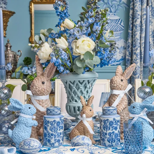 Spring Decorations<Mrs. Alice Rattan Rabbit Family