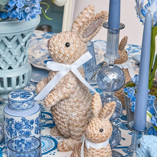 Spring Decorations<Mrs. Alice Rattan Rabbit Family