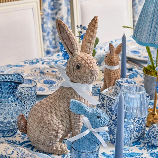 Spring Decorations<Mrs. Alice Rattan Rabbit Family
