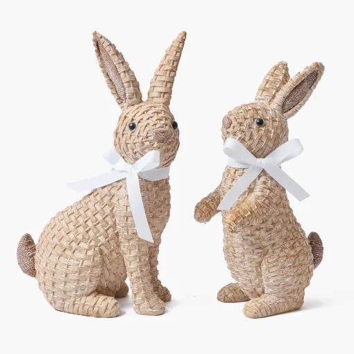 Spring Decorations<Mrs. Alice Rattan Rabbit (Pair)