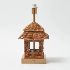 Rechargeable Table Lamps | Lamp Stands<Mrs. Alice Rattan Rechargeable Pagoda Lamp
