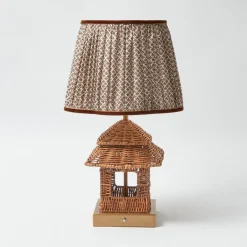 Rechargeable Table Lamps | Lamp Stands<Mrs. Alice Rattan Rechargeable Pagoda Lamp