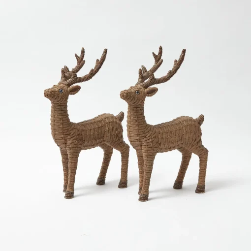 Christmas Decorations<Mrs. Alice Rattan Reindeer Family