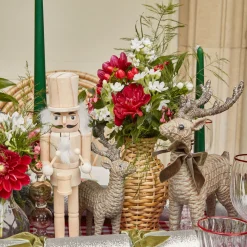 Christmas Decorations<Mrs. Alice Rattan Reindeer Family