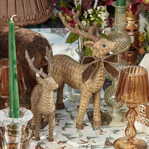 Christmas Decorations<Mrs. Alice Rattan Reindeer Family