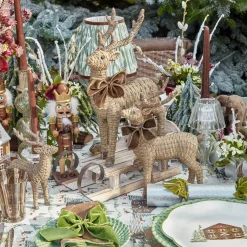 Christmas Decorations<Mrs. Alice Rattan Reindeer (Pair) - 30cm