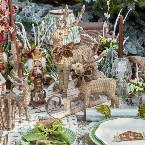 Christmas Decorations<Mrs. Alice Rattan Reindeer (Pair) - 30cm