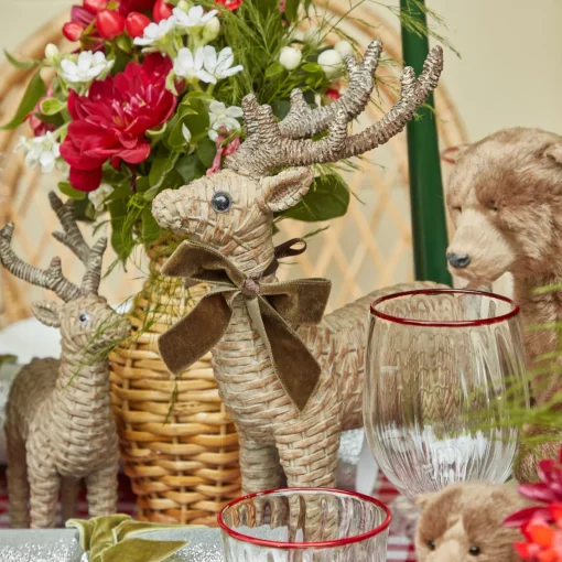 Christmas Decorations<Mrs. Alice Rattan Reindeer (Pair) - 30cm