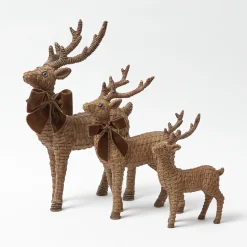 Christmas Decorations<Mrs. Alice Rattan Reindeer (Pair) - 30cm