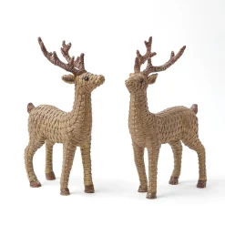 Christmas Decorations<Mrs. Alice Rattan Reindeer (Pair) - 30cm
