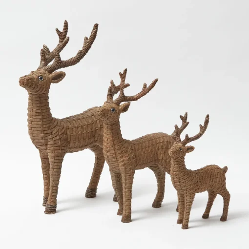 Christmas Decorations<Mrs. Alice Rattan Reindeer (Pair) - 30cm