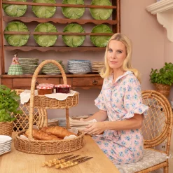 For The Hostess | For The Rattan Lover<Mrs. Alice Rattan Two Tiered Stand