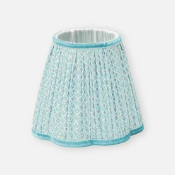 Rechargeable Table Lamps<Mrs. Alice Rattan Ursula Rechargeable Lamp with Soft Blue Lotus Shade (18cm)