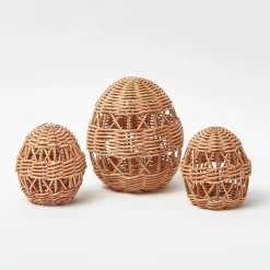 Spring Decorations<Mrs. Alice Rattan Woven Egg Family