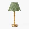 Rechargeable Table Lamps<Mrs. Alice Rechargeable Bamboo Lamp with Green Seagrass Shade