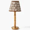 Rechargeable Table Lamps<Mrs. Alice Rechargeable Bamboo Lamp with Chocolate Brown Ikat Shade (18cm)
