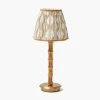 Rechargeable Table Lamps | Summer Lighting<Mrs. Alice Rechargeable Bamboo Lamp with Putty Ikat Shade (18cm)