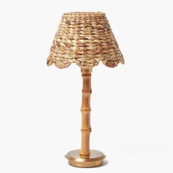 Rechargeable Table Lamps | Summer Lighting<Mrs. Alice Rechargeable Bamboo Lamp with Natural Seagrass Shade