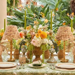 Rechargeable Table Lamps | Summer Lighting<Mrs. Alice Rechargeable Bamboo Lamp with Natural Seagrass Shade