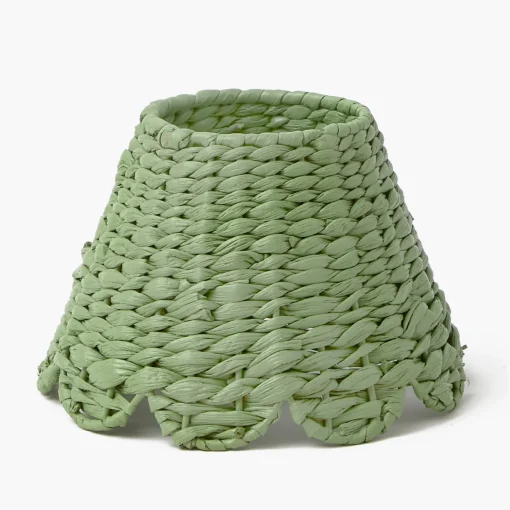 Rechargeable Table Lamps<Mrs. Alice Rechargeable Bamboo Lamp with Green Seagrass Shade