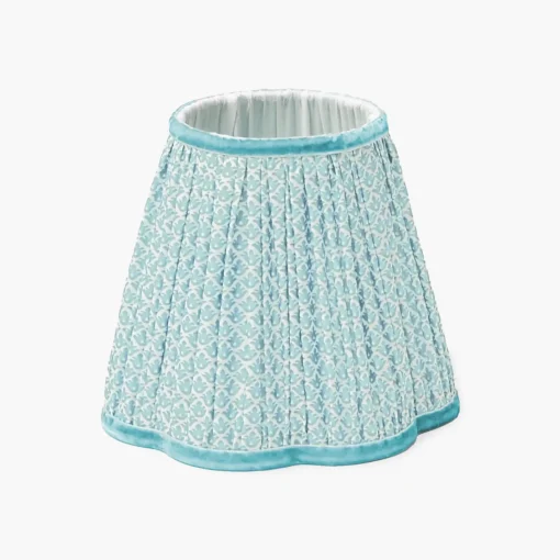 Rechargeable Table Lamps<Mrs. Alice Rechargeable Bamboo Lamp with Soft Blue Lotus Shade (18cm)