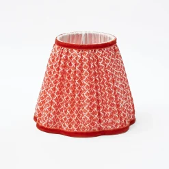 Rechargeable Table Lamps<Mrs. Alice Rechargeable Bamboo Lamp with Orange Lotus Shade (18cm)