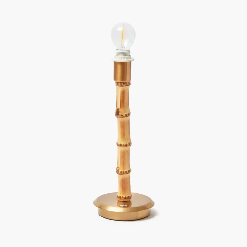 Rechargeable Table Lamps | Summer Lighting<Mrs. Alice Rechargeable Bamboo Lamp with Natural Seagrass Shade