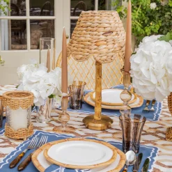 Rechargeable Table Lamps | Summer Lighting<Mrs. Alice Rechargeable Bamboo Lamp with Natural Seagrass Shade