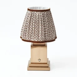 Rechargeable Table Lamps<Mrs. Alice Rechargeable Lamp with Chocolate Lotus Shade (18cm)