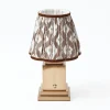 Rechargeable Table Lamps | For Her<Mrs. Alice Rechargeable Lamp with Chocolate Ikat Shade (18cm)