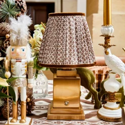 Rechargeable Table Lamps<Mrs. Alice Rechargeable Lamp with Chocolate Lotus Shade (18cm)