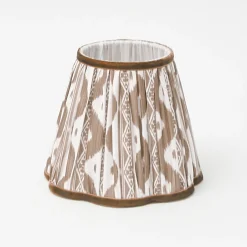 Rechargeable Table Lamps | For Her<Mrs. Alice Rechargeable Lamp with Chocolate Ikat Shade (18cm)