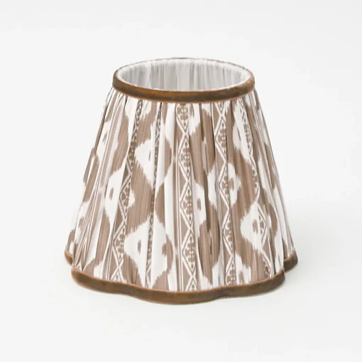 Rechargeable Table Lamps | For Her<Mrs. Alice Rechargeable Lamp with Chocolate Ikat Shade (18cm)