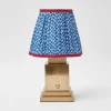 Rechargeable Table Lamps<Mrs. Alice Rechargeable Lamp with Cobalt & Red Lotus Shade (18cm)