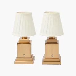Rechargeable Table Lamps<Mrs. Alice Rechargeable Lamp with Cream Shade (15cm)