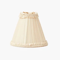 Rechargeable Table Lamps<Mrs. Alice Rechargeable Lamp with Cream Frilled Silk Shade (18cm)