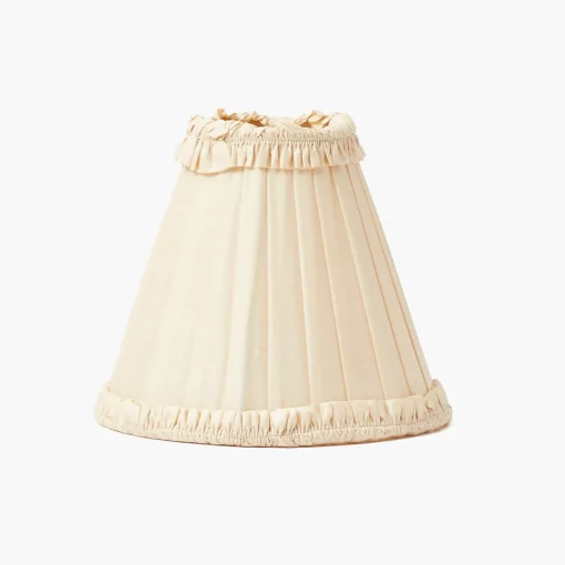 Rechargeable Table Lamps<Mrs. Alice Rechargeable Lamp with Cream Frilled Silk Shade (18cm)