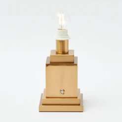 Rechargeable Table Lamps<Mrs. Alice Rechargeable Lamp with Olive Ikat Shade (18cm)