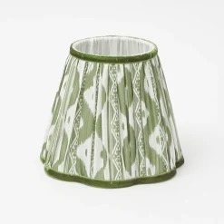 Rechargeable Table Lamps<Mrs. Alice Rechargeable Lamp with Olive Ikat Shade (18cm)