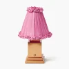 Rechargeable Table Lamps | Summer Lighting<Mrs. Alice Rechargeable Lamp with Pink Frilled Shade (18cm)