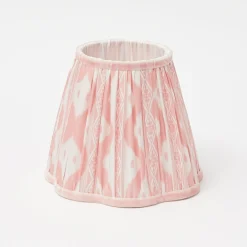 Rechargeable Table Lamps<Mrs. Alice Rechargeable Lamp with Pink Ikat Shade (18cm)